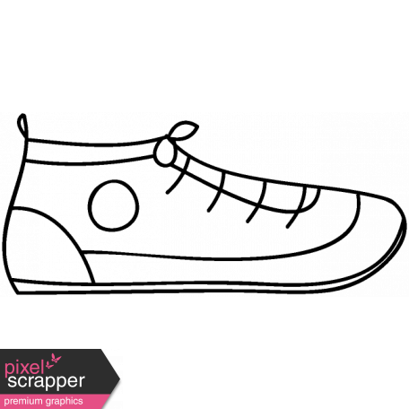 456x456 Shoe Doodle Template Graphic