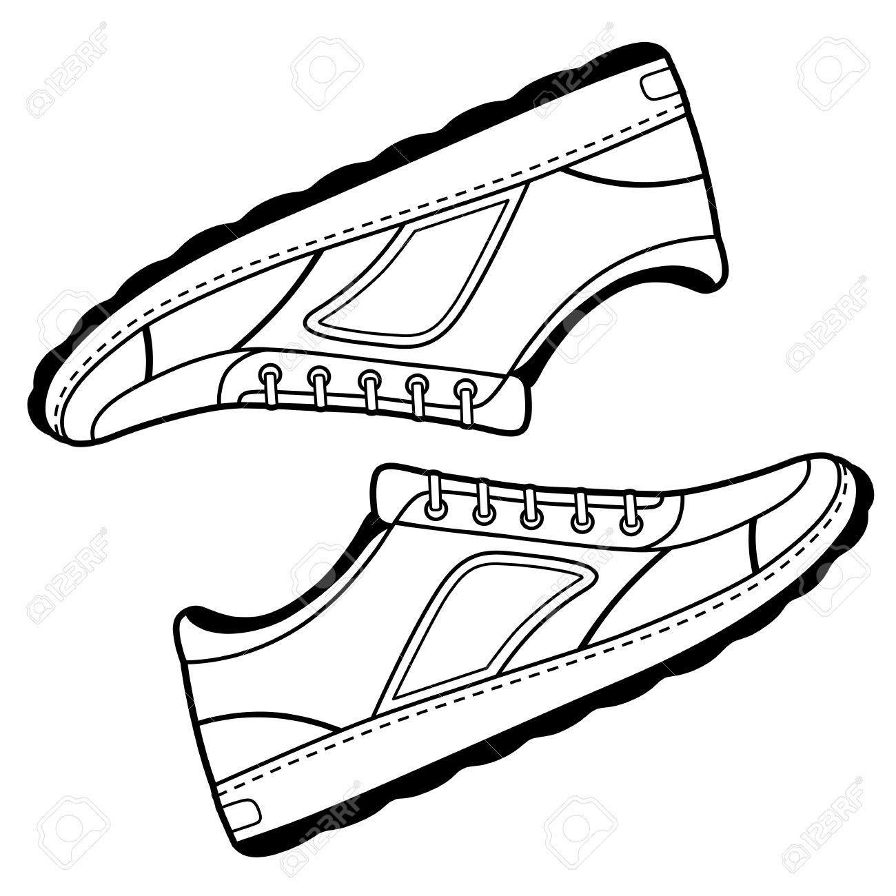 1300x1300 Shoes Clipart Line Art