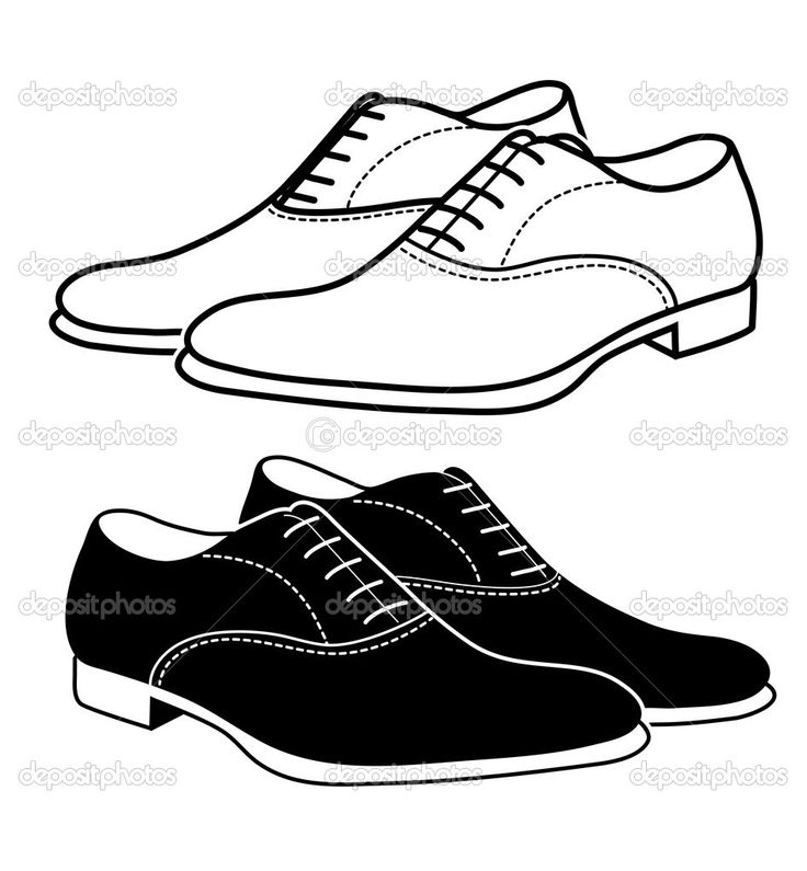 736x795 Drawing Shoes Business Shoe For Free Download