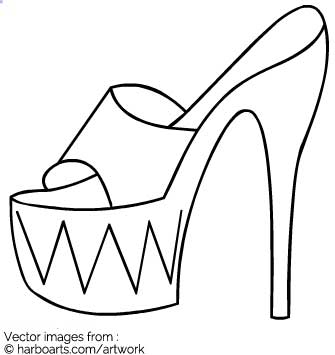 335x355 Download Stripper Shoe Outline
