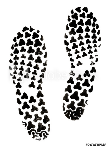 367x500 Grunge Shoe Print Isolated On White