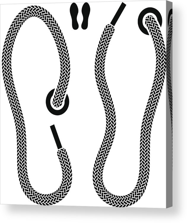 630x750 shoelace shoe print symbols acrylic print