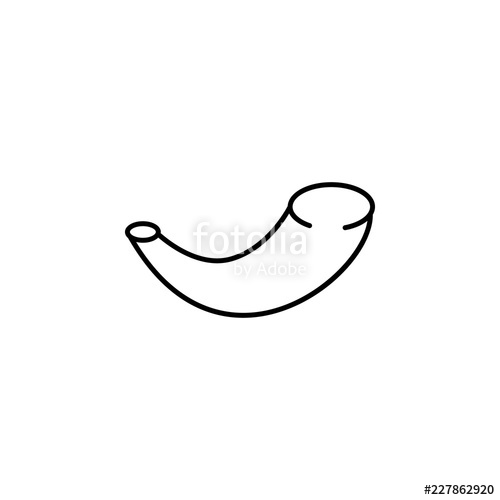 500x500 shofar icon element of judaism for mobile concept and web apps
