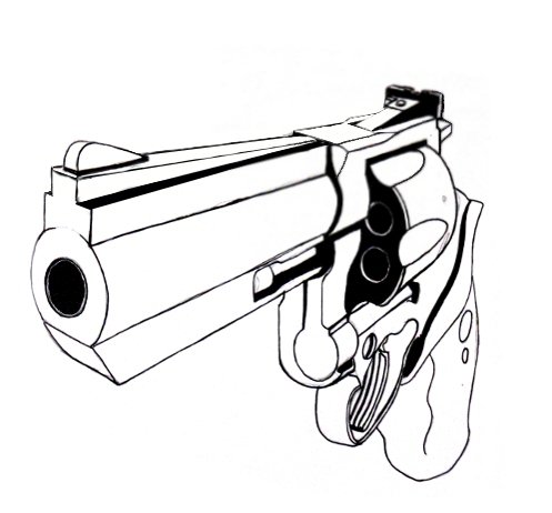 497x462 How To Draw A Gun Full Tutorial Feltmagnet
