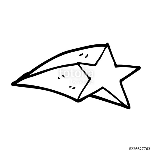 500x500 Line Drawing Cartoon Shooting Star Stock Image And Royalty Free