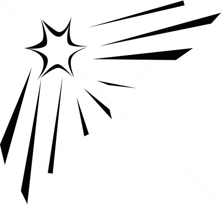 776x717 Shooting Star Line Drawing At Free For Personal Black Outline