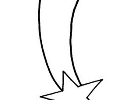 440x330 shooting star line drawing clipart best, shooting star coloring