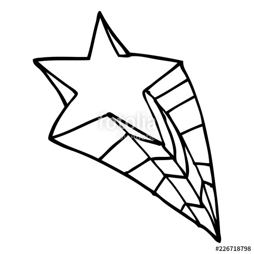 500x500 Line Drawing Cartoon Shooting Star Stock Image And Royalty Free