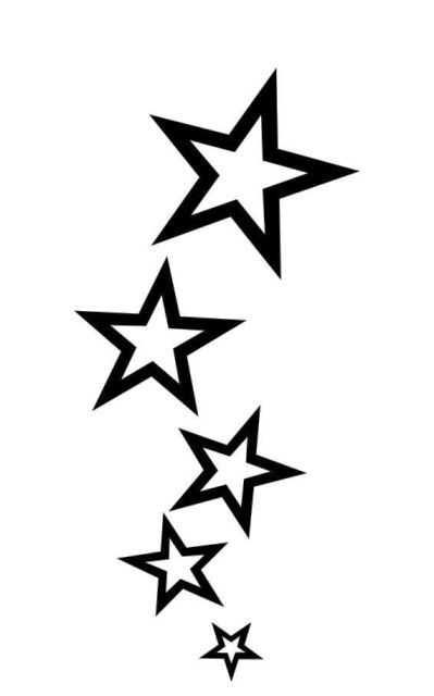399x640 Simple Shooting Star Tattoo Designs