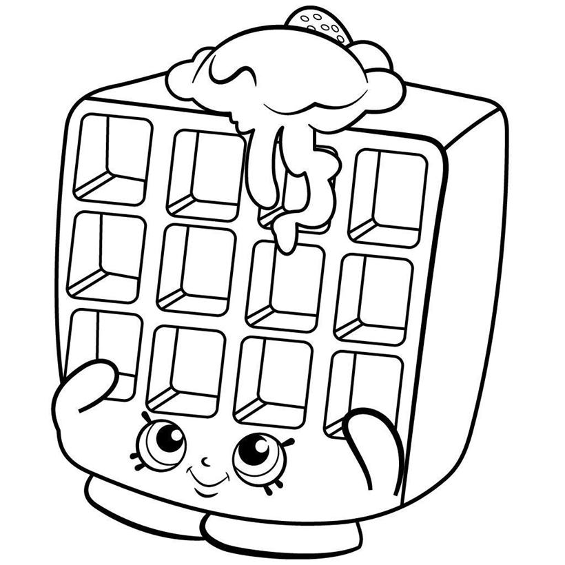 820x820 Shopkins Coloring Pages Great Hand Drawing Waffle Sue Season