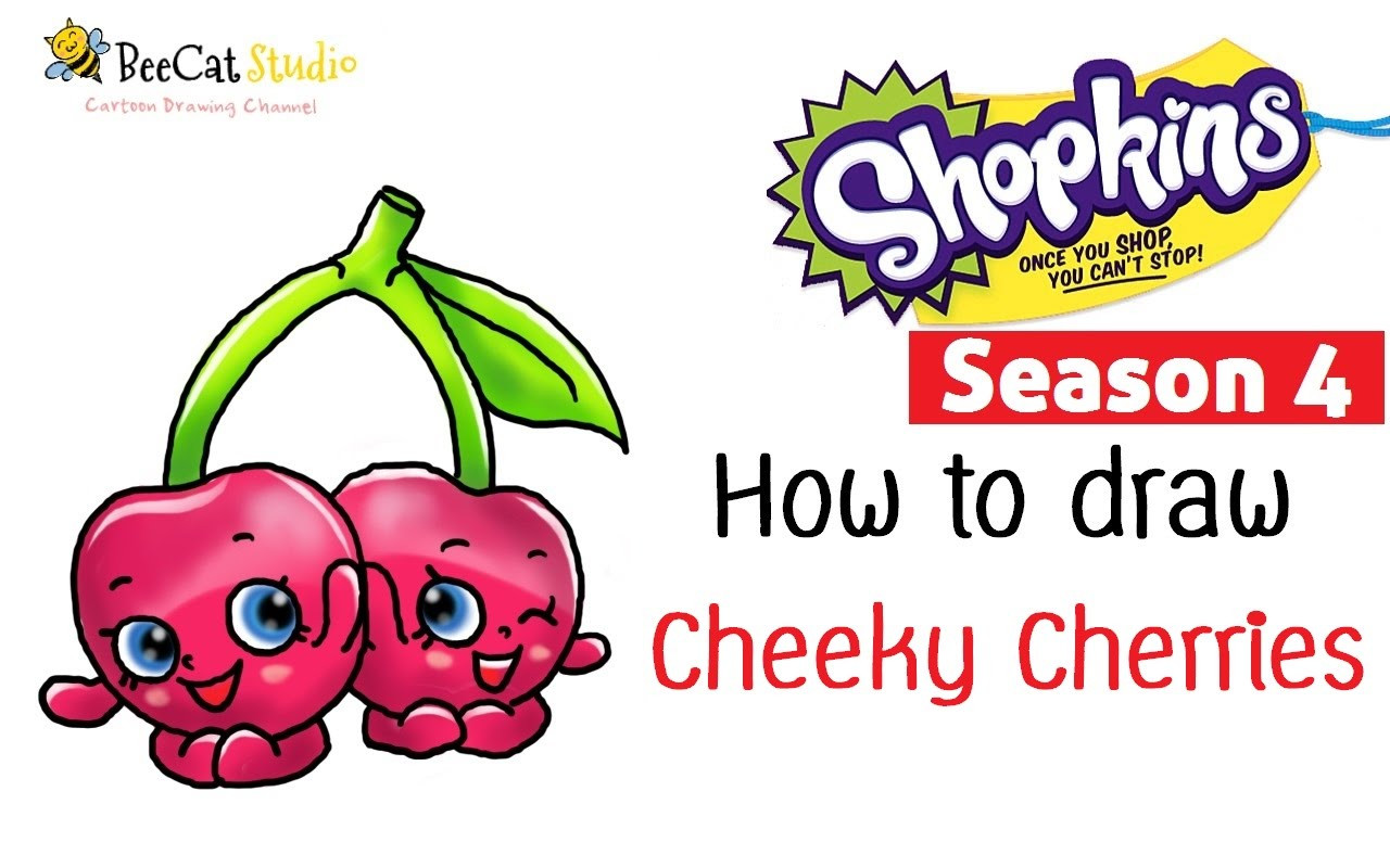 1280x800 how to draw shopkins season cheeky cherries super cute arresting