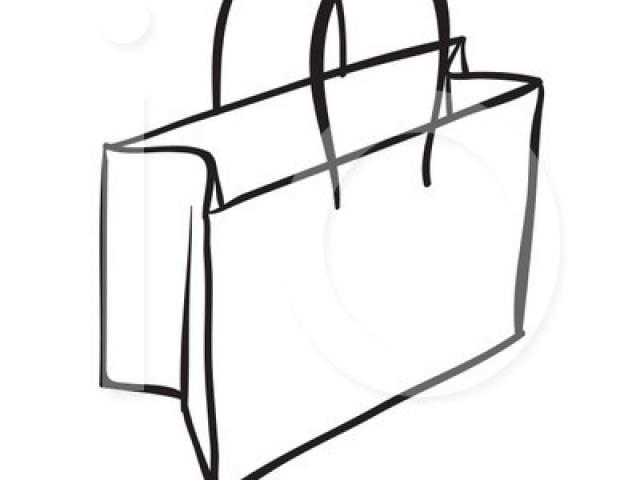 640x480 Shopping Bag Clipart Outline