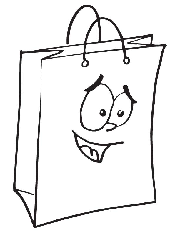 612x792 Drawing Bag Shopping Bag For Free Download