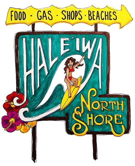 450x550 Hale'iwa North Shore Sign