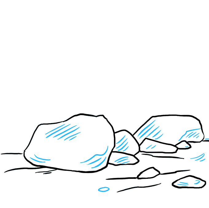 680x678 How To Draw Rocks