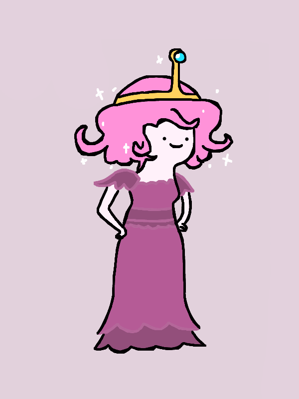 600x800 Princess Bubblegum With Short Curly Hair