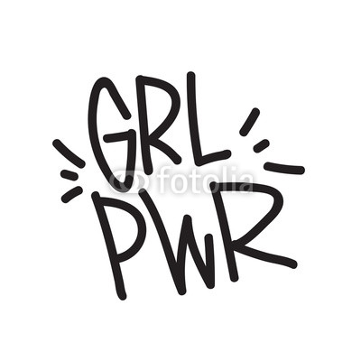 400x400 Grl Pwr Short Quote Girl Power Cute Hand Drawing Illustration