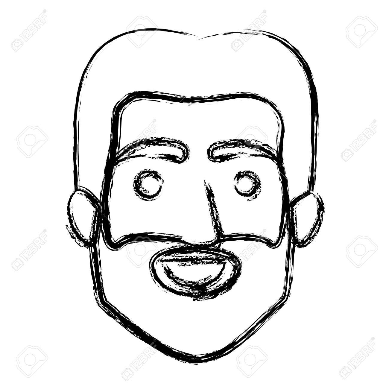 1300x1300 Short Hair Clipart Smile Man