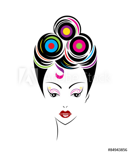 423x500 Short Hair Style Icon, Logo Women Face