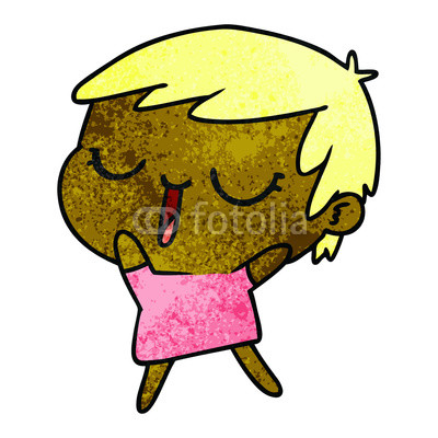 400x400 Textured Cartoon Of Cute Kawaii Short Haired Girl Buy Photos