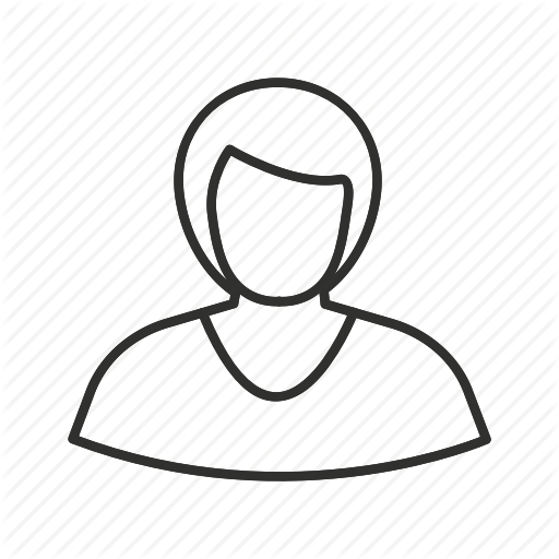 512x512 Avatar, Female, Girl, Lady, Short Hair, Single User, Woman Icon