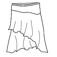 185x187 layered short skirt