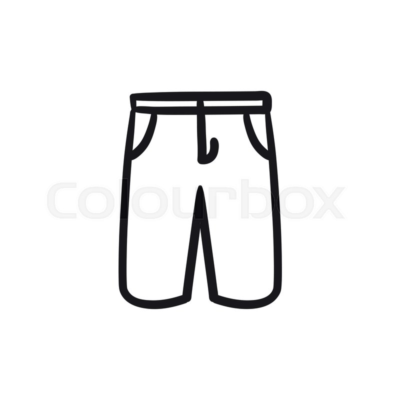 800x800 Male Shorts Vector Sketch Icon Stock Vector Colourbox