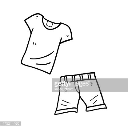 416x416 Shirt With Shorts Hand Drawn Vector Illustration Premium Clipart