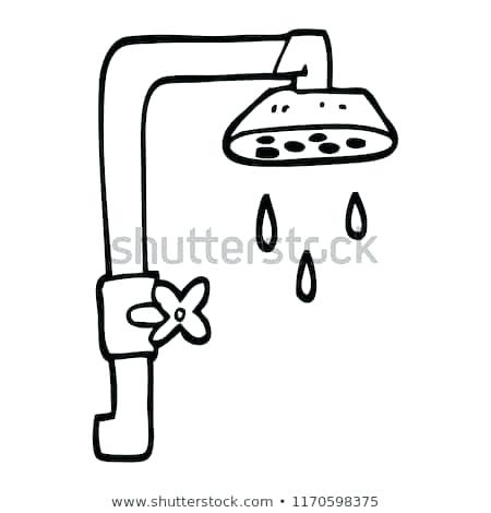 450x470 Clip Art Shower Vector Art Shower Cap Doodle Drawing Clip Art
