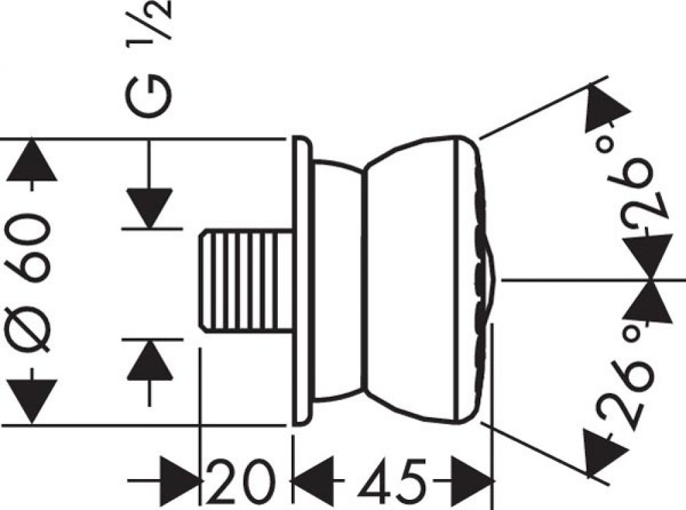 1000x743 Hansgrohe Bodyvette Jet Body Shower