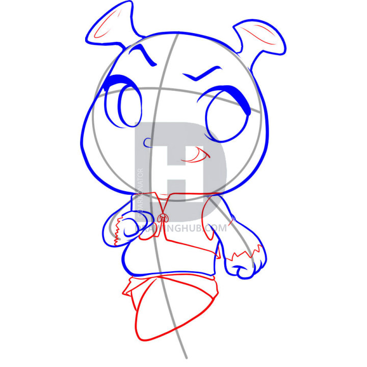 720x720 How To Draw Chibi Shrek, Step