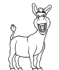 236x279 Awesome Donkey Shrek Coloring Pages