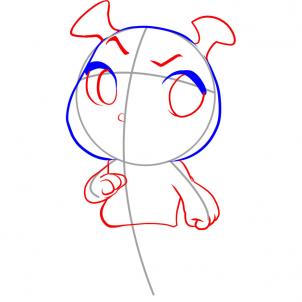 302x302 Draw Chibi Shrek, Step