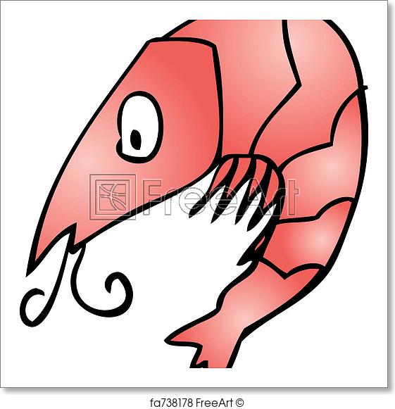 561x581 free art print of cute shrimp shrimp cute friendly cartoon marine