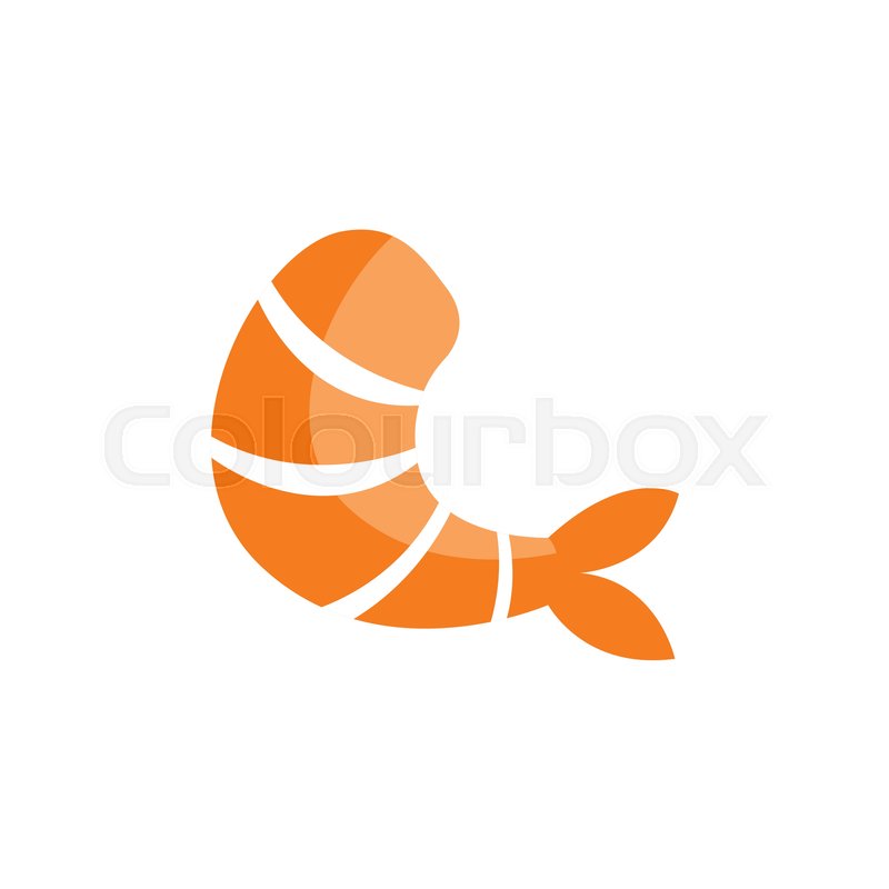 800x800 One Cooked Shrimp Without Shell Stock Vector Colourbox