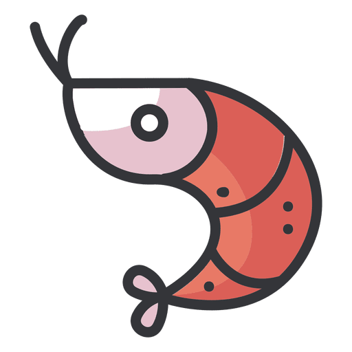 512x512 Shrimp Flat Cartoon Icon