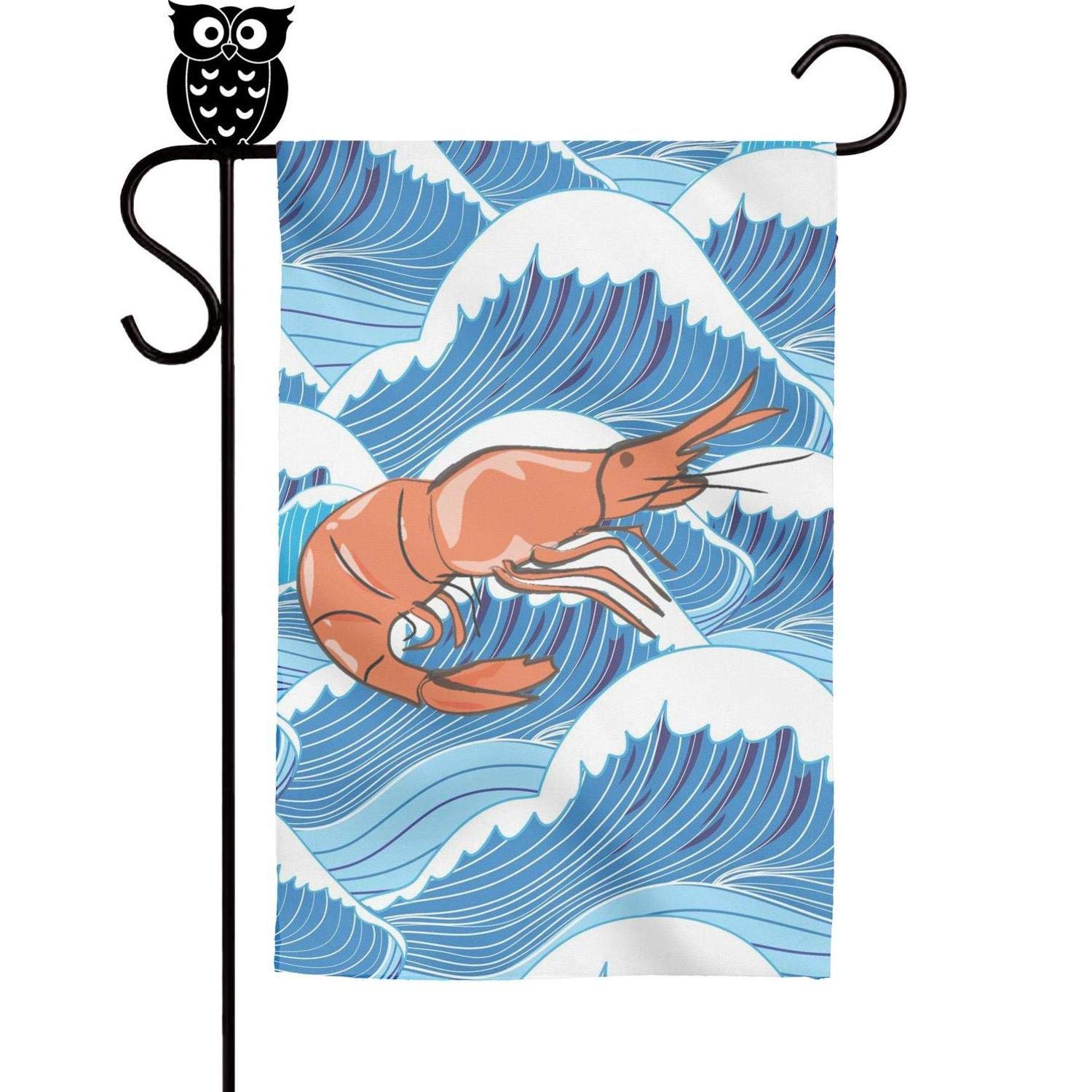 1500x1500 Bodu Cute Shrimp Drawing Art Garden Flag Yard Home