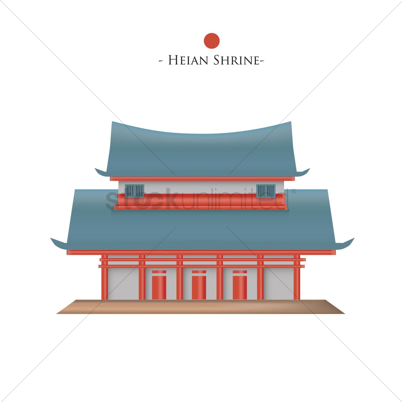 1300x1300 heian shrine vector image