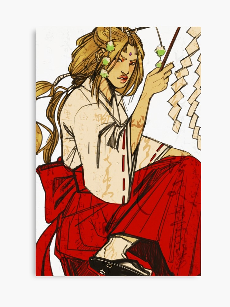 750x1000 shrine maiden canvas print