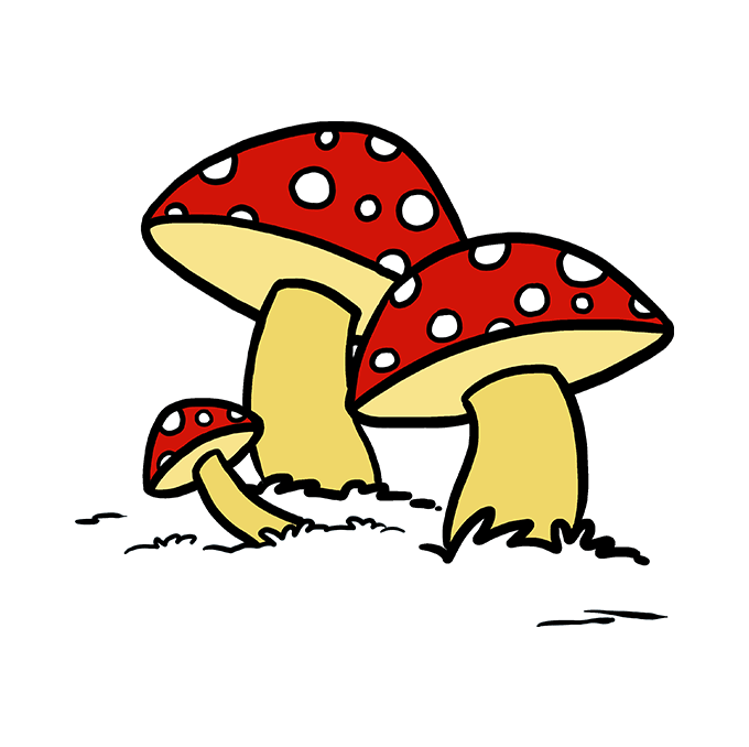 680x678 How To Draw A Mushroom