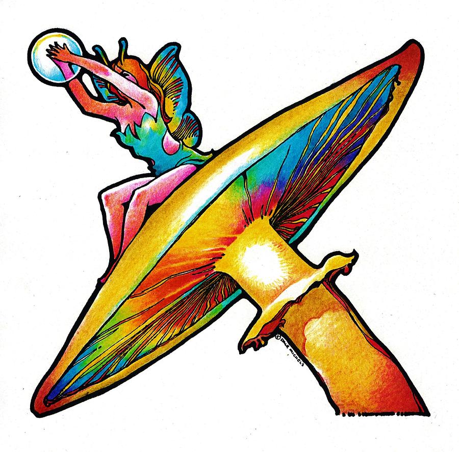 900x888 Magic Mushroom Drawing