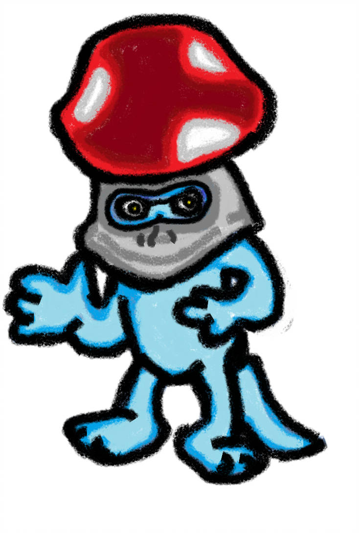 734x1089 shroom kritter drawing