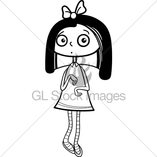 500x500 Girl Teen Shy Bw Gl Stock Images