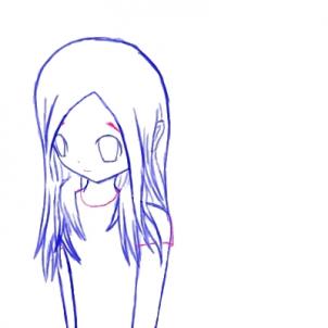 302x302 How To Draw A Shy Anime Girl, Step