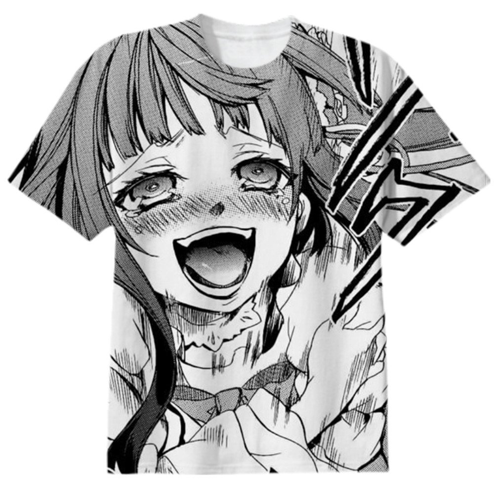 1008x1008 Ahegao Men Women O Neck Funny Shy Girl Woman Anime