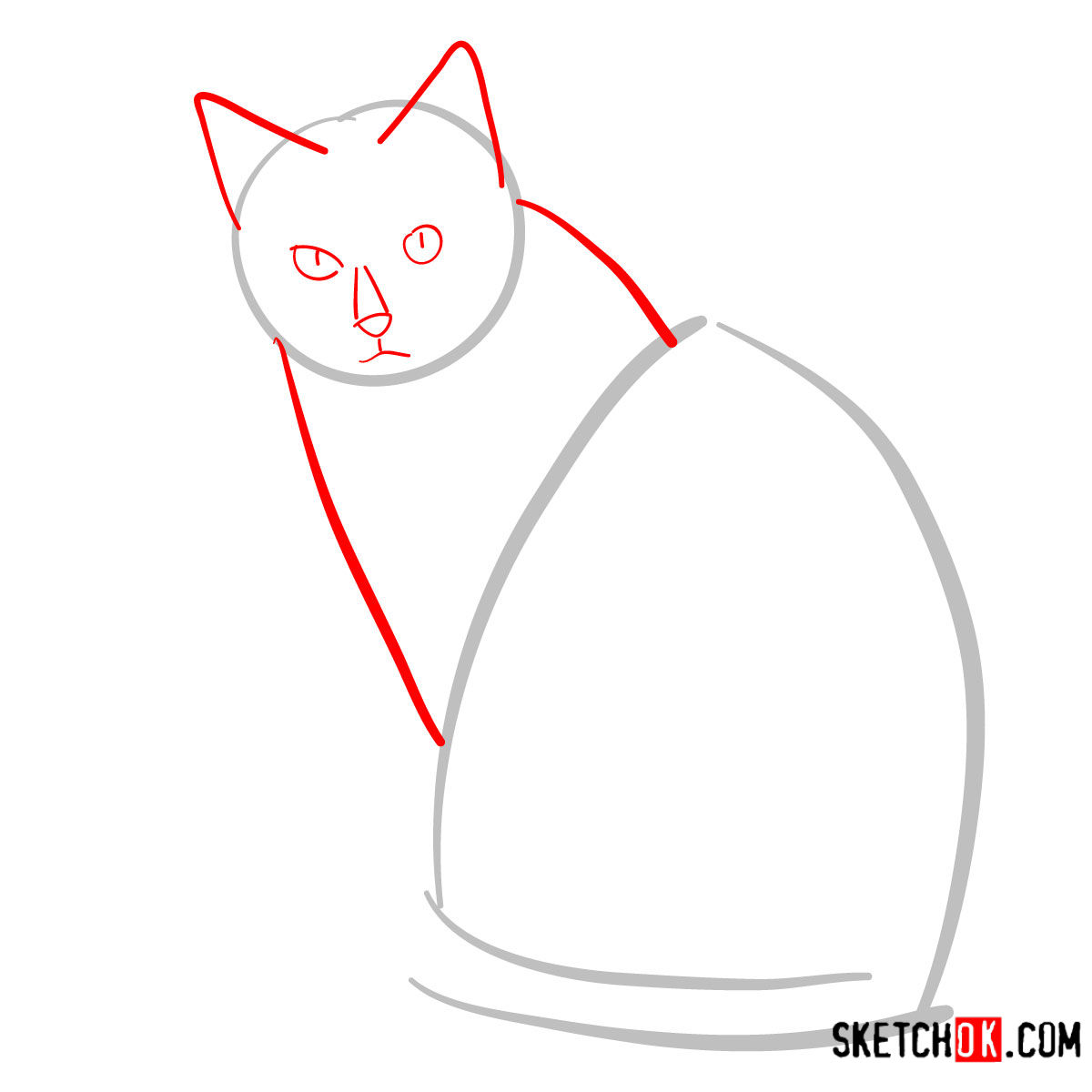 1200x1200 How To Draw The Siamese Cat