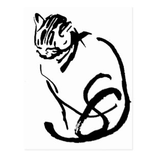 307x307 Siamese Cat Drawing Postcards Zazzle
