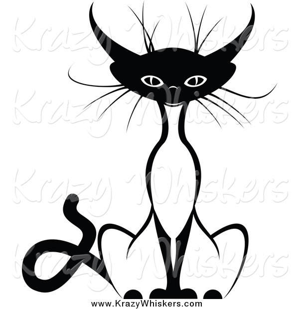 600x620 Critter Clipart Of A Sitting Siamese Cat