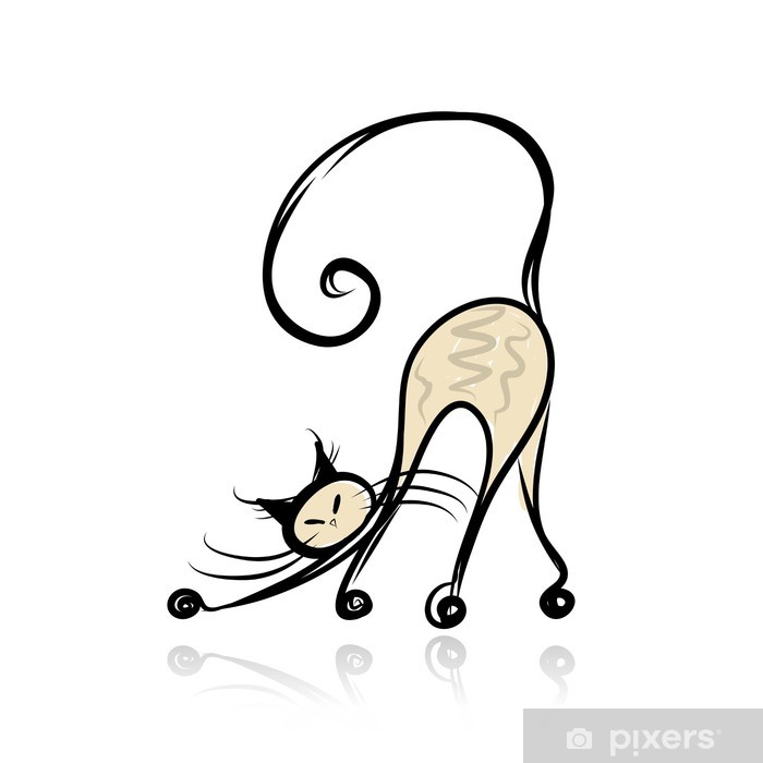 700x700 Graceful Siamese Cat For Your Design Sticker We Live