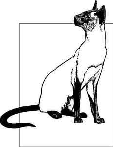 232x300 Siamese Cat,animal, Car Decal Sticker Ebay